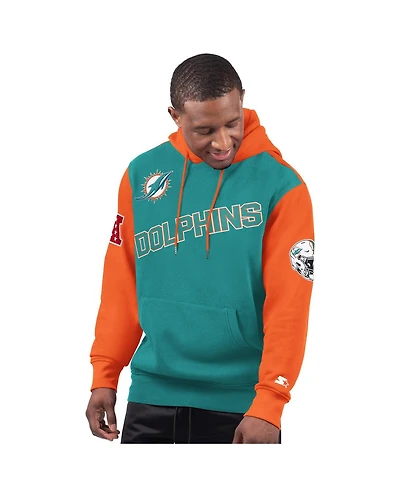 Starter Men's Aqua Miami Dolphins Extreme Pullover Hoodie