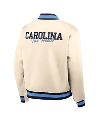 Nike Men's Tan North Carolina Tar Heels Legacy Full-Snap Bomber Jacket