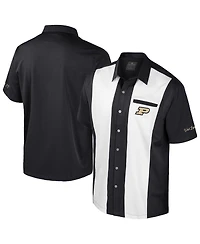 Colosseum Men's Black Purdue Boilermakers Strike Bowling Button-Up Shirt