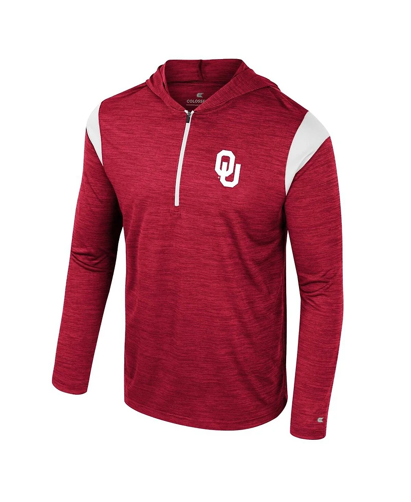 Colosseum Men's Crimson Oklahoma Sooners Dozer Half-Zip Windshirt Jacket