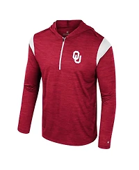Colosseum Men's Crimson Oklahoma Sooners Dozer Half-Zip Windshirt Jacket