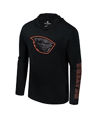 Colosseum Men's Black Oregon State Beavers Color Pop Active Blend 2-Hit Long Sleeve Hooded T-Shirt