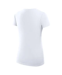 G-iii 4Her by Carl Banks Women's White Washington Commanders Super-Slim Fit Lightweight Subtle Football V-Neck T-Shirt