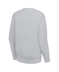 G-iii 4Her by Carl Banks Women's Heather Gray Carolina Hurricanes Hockey Girls Team Graphic Fleece Pullover Sweatshirt