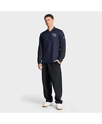 Nike Men's Navy Tennessee Titans Sideline Dri-fit Half-Zip Pullover Hoodie