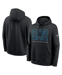 Nike Men's Black Carolina Panthers Busted Play Club Fleece Pullover Hoodie