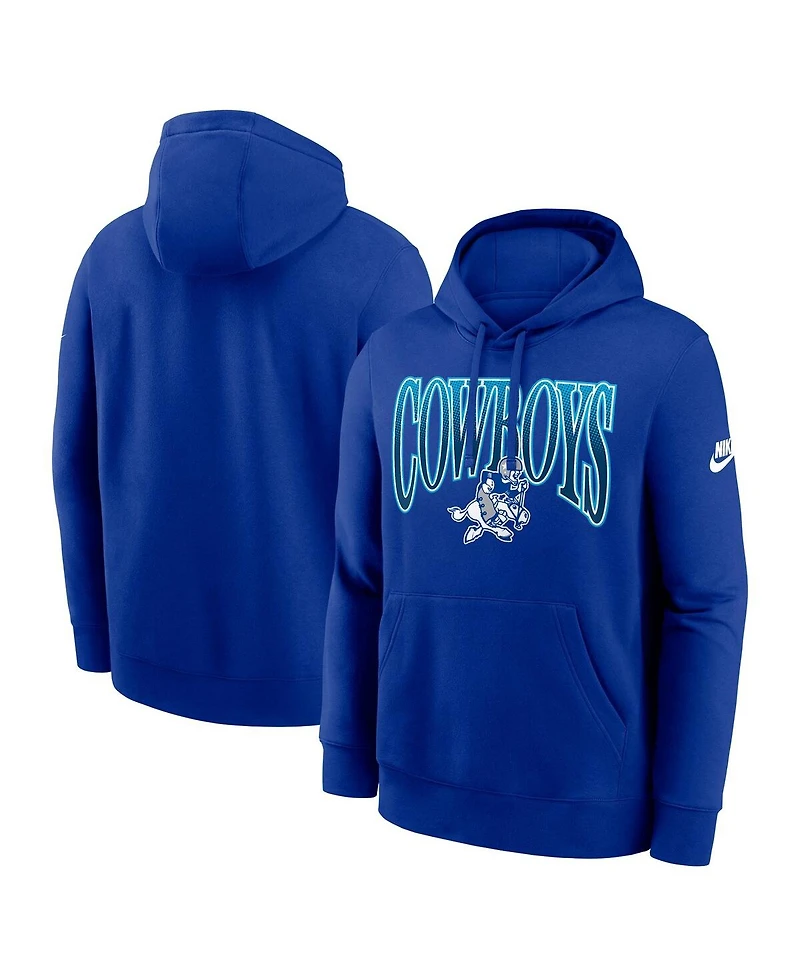 Nike Men's Royal Dallas Cowboys Club Fleece Pullover Hoodie
