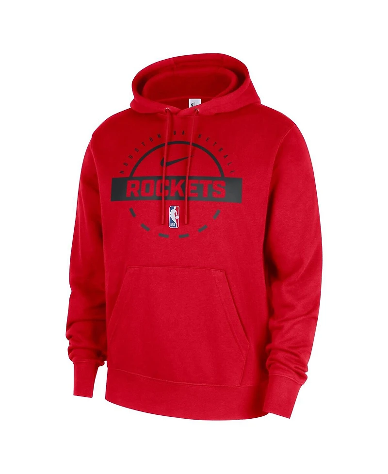 Nike Men's Red Houston Rockets 2025/26 Authentic Practice Club Pullover Hoodie