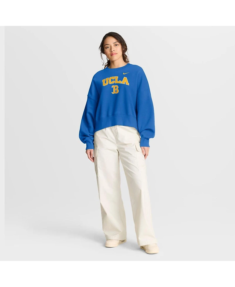 Nike Women's Blue Ucla Bruins Oversized Phoenix Arch Pullover Sweatshirt
