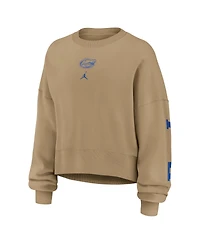 Jordan Women's Tan Florida Gators Oversized Phoenix 2-Hit Pullover Sweatshirt