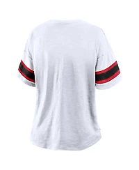 Fanatics Women's White Wisconsin Badgers Hometown Premium Script T-Shirt