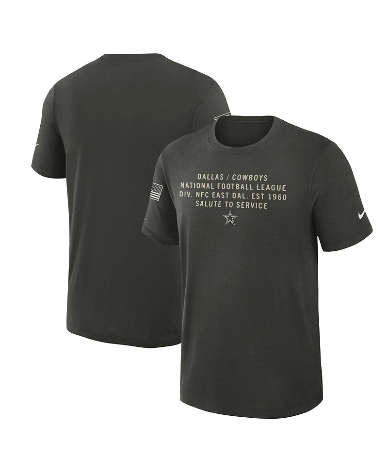 Nike Men's Forest Green Dallas Cowboys 2025 Salute to Service Sideline Slub Dri-fit T-Shirt