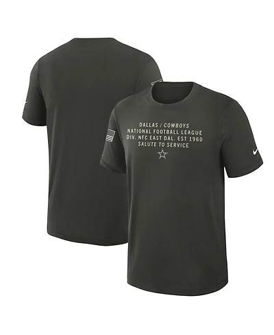 Nike Men's Forest Green Dallas Cowboys 2025 Salute to Service Sideline Slub Dri-fit T-Shirt