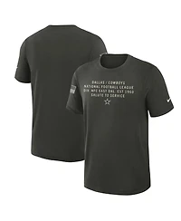 Nike Men's Forest Green Dallas Cowboys 2025 Salute to Service Sideline Slub Dri-fit T-Shirt