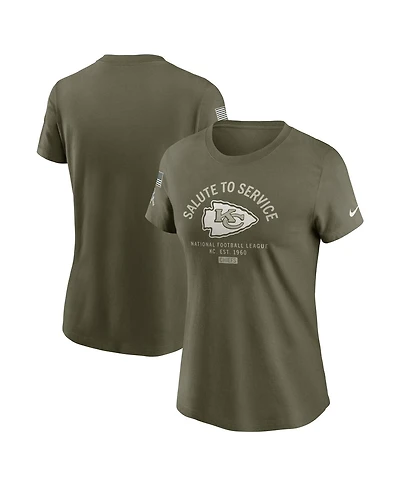 Nike Women's Olive Kansas City Chiefs 2025 Salute to Service Sideline T-Shirt