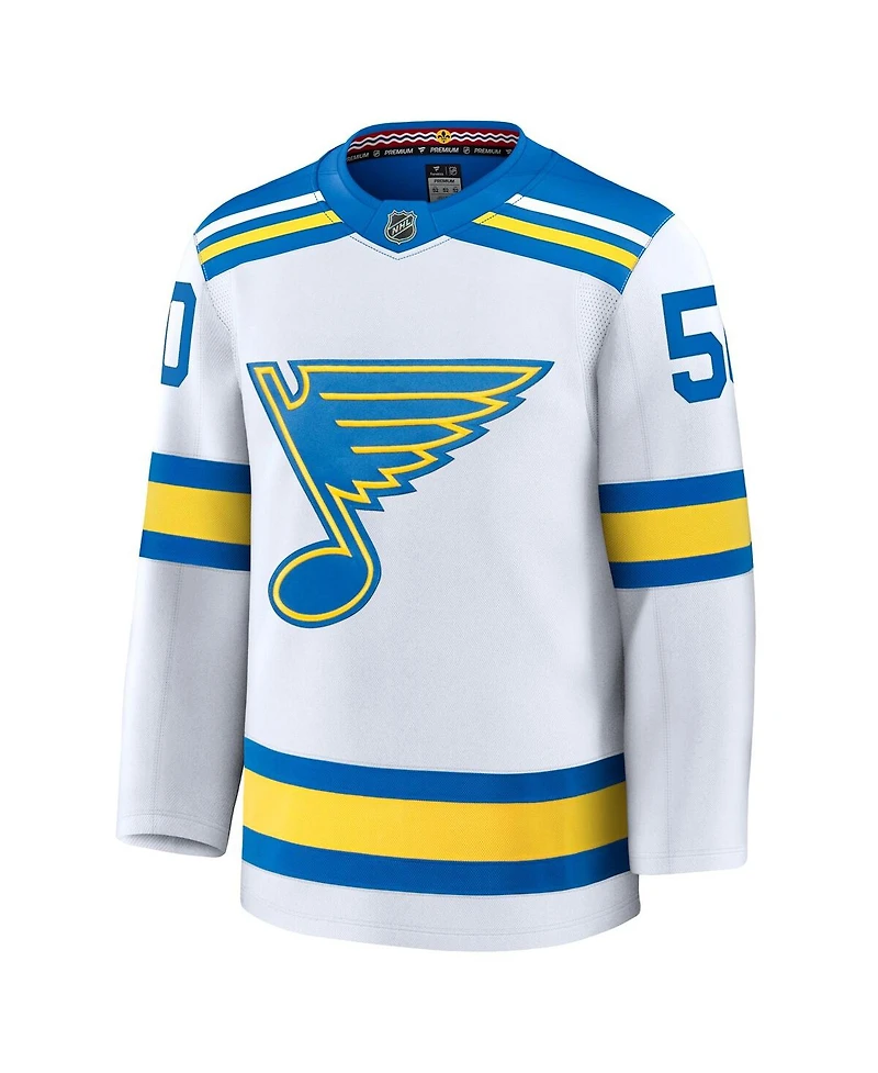 Fanatics Men's Binnington White St. Louis Blues Away Premium Player Jersey
