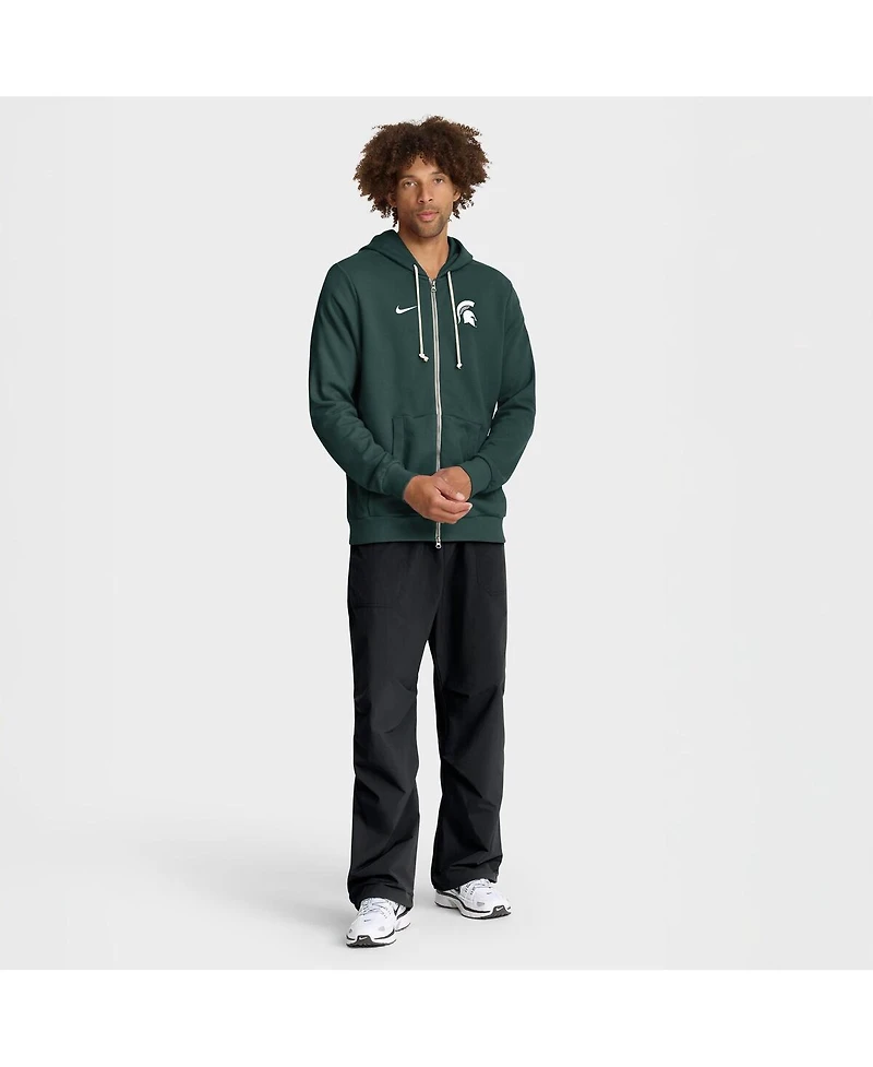 Nike Men's Green Michigan State Spartans 2025 Sideline Standard Issue Dri-fit Full-Zip Hoodie