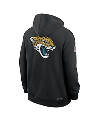 Nike Men's Black Jacksonville Jaguars Sideline Standard Issue Utility Player Dri-fit Full-Zip Hoodie