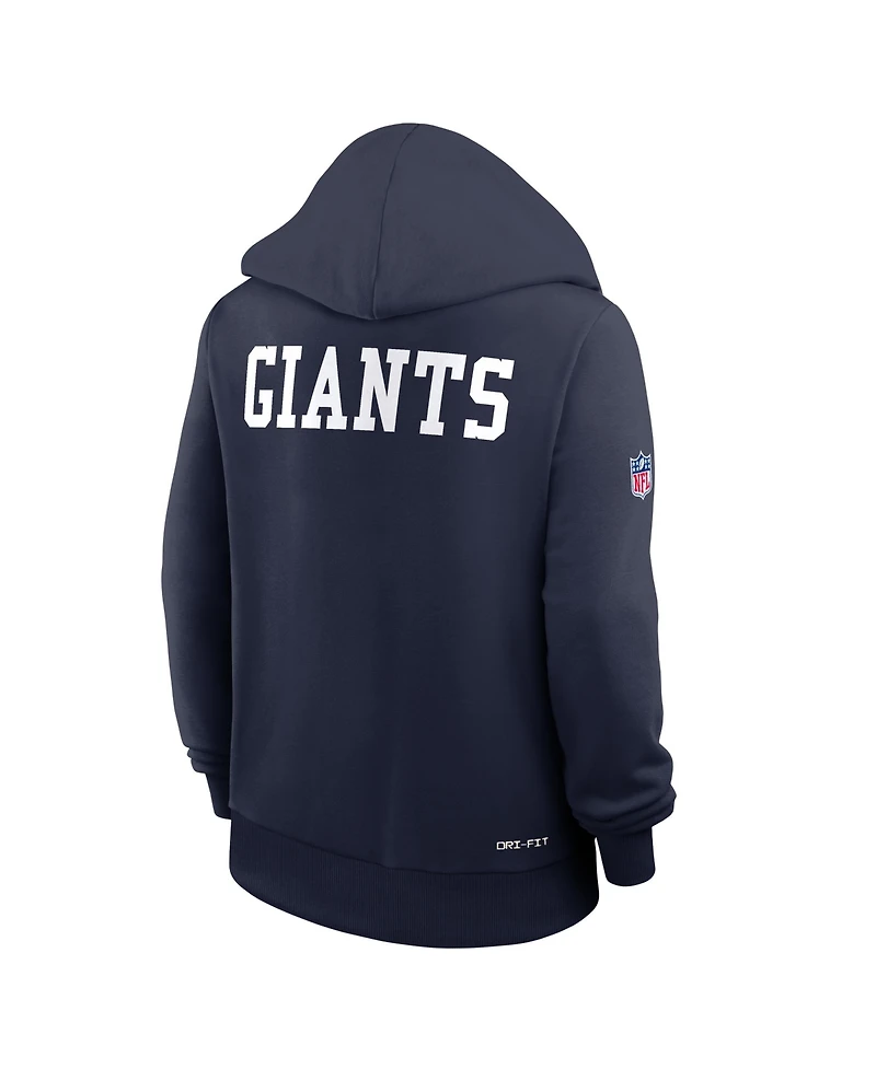 Nike Women's Royal New York Giants Throwback Sideline Standard Issue Dri-fit Hoodie