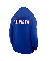 Nike Women's Royal New England Patriots Throwback Sideline Standard Issue Dri-fit Hoodie
