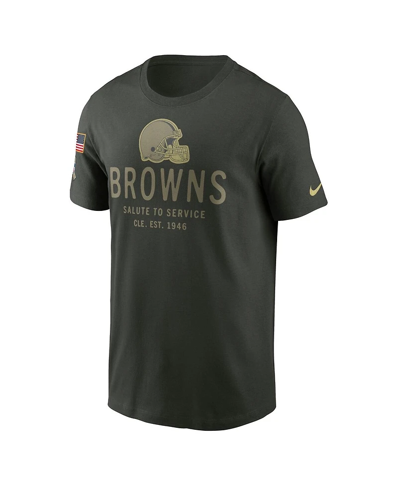 Nike Men's Forest Green Cleveland Browns 2025 Salute to Service Sideline Primary Edge Dri-fit T-Shirt
