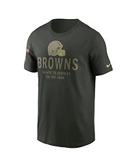 Nike Men's Forest Green Cleveland Browns 2025 Salute to Service Sideline Primary Edge Dri-fit T-Shirt