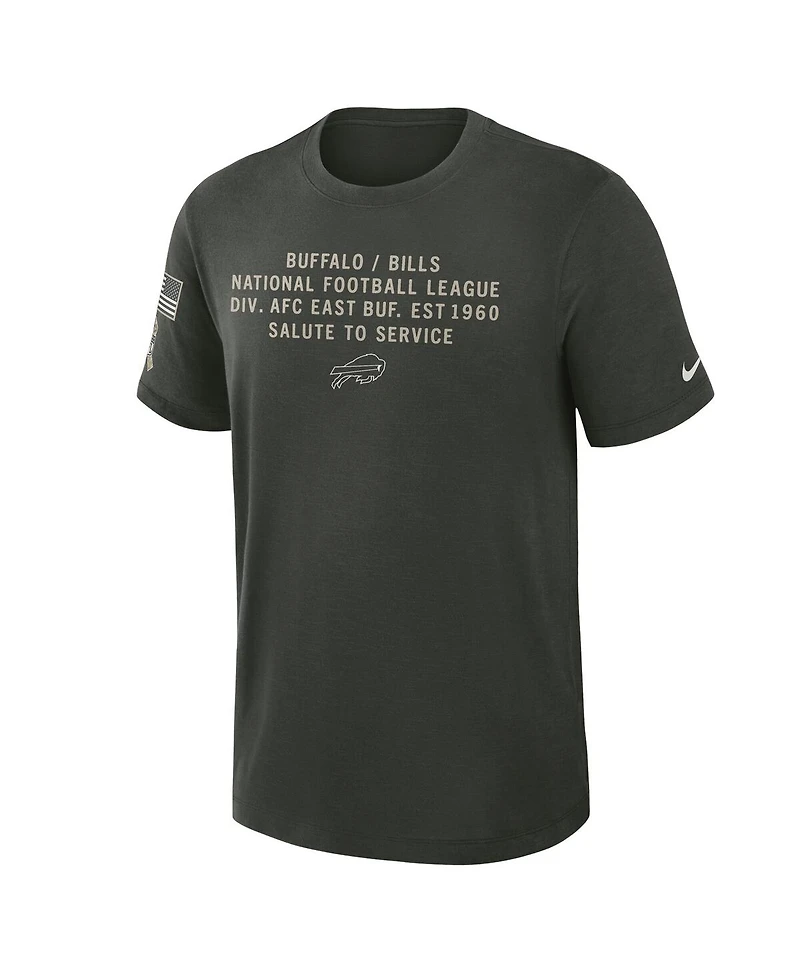 Nike Men's Dark Green Buffalo Bills 2025 Salute to Service Sideline Slub Dri-fit T-Shirt