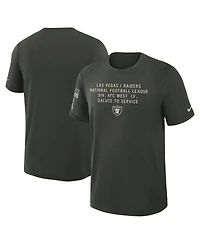 Nike Men's Dark Green Las Vegas Raiders 2025 Salute to Service Sideline Slub Dri-fit T-Shirt