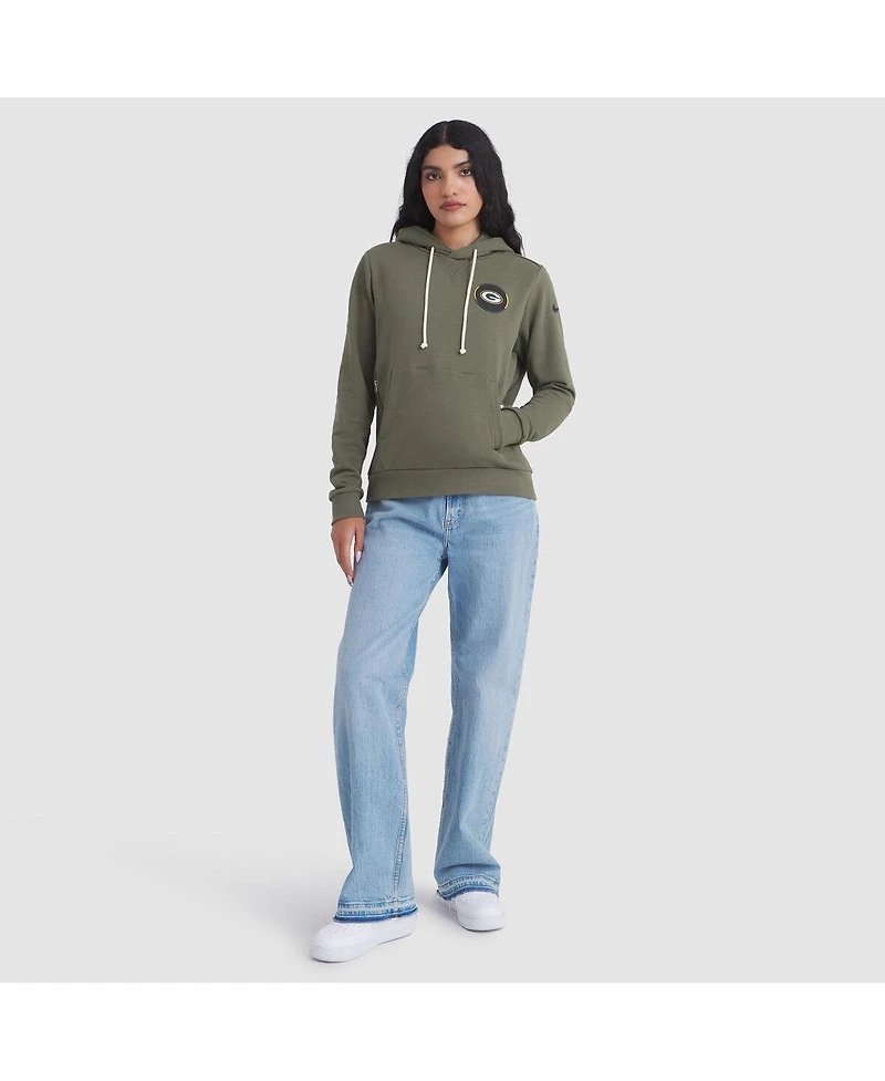 Nike Women's Olive Green Bay Packers 2025 Salute to Service Sideline Standard Issue Dri-fit Hoodie