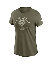 Nike Women's Olive Pittsburgh Steelers 2025 Salute to Service Sideline T-Shirt