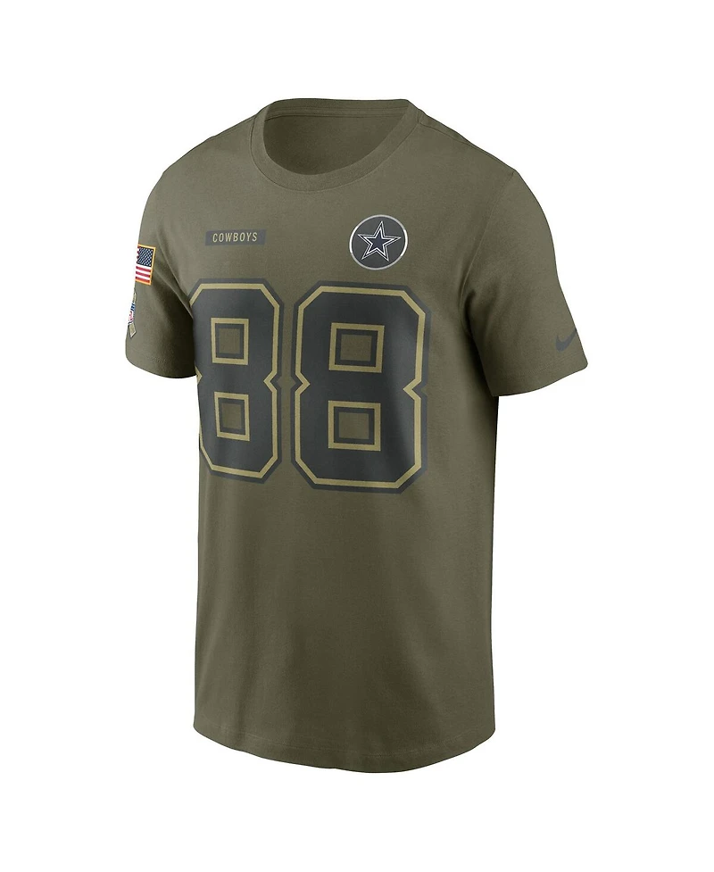 Nike Men's CeeDee Lamb Olive Dallas Cowboys 2025 Salute to Service Name Number T-Shirt