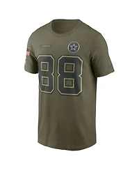 Nike Men's CeeDee Lamb Olive Dallas Cowboys 2025 Salute to Service Name Number T-Shirt