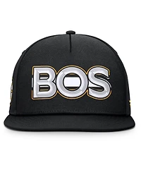 Fanatics Men's Black Boston Bruins Authentic Pro Rink Team Code Snapback Hat