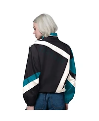 Starter Women's Black/Teal Jacksonville Jaguars 1st Quarter Full-Zip Windbreaker Jacket
