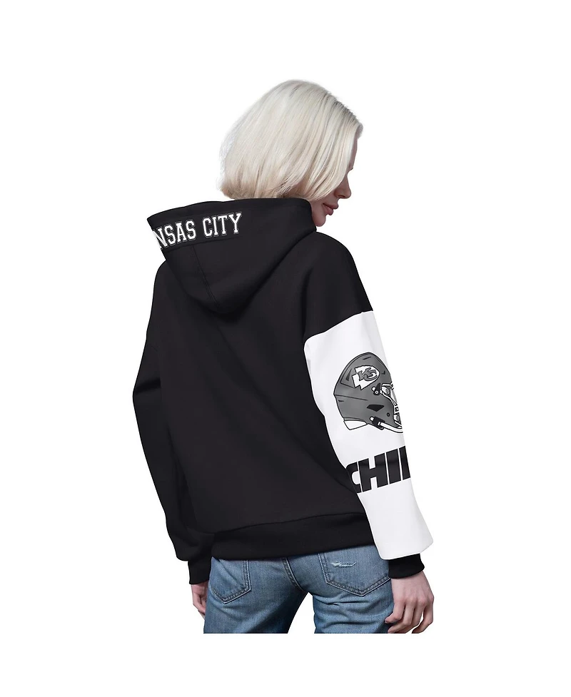 Starter Women's Black Kansas City Chiefs 4th Down Full-Zip Hoodie