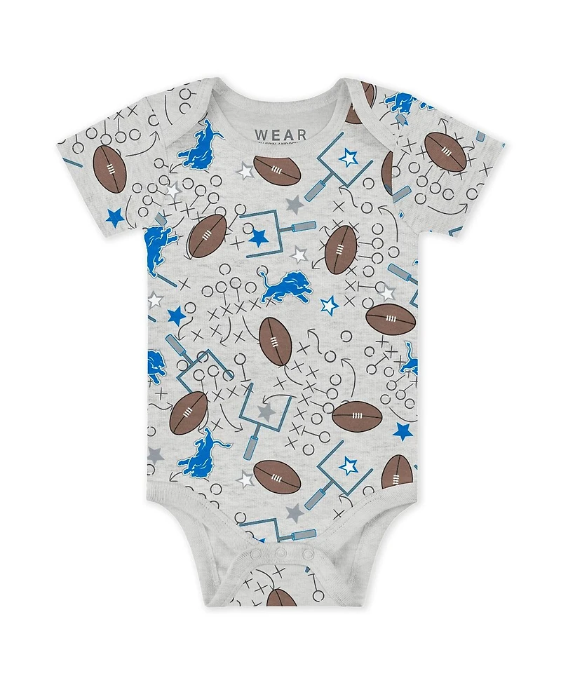 Wear by Erin Andrews Baby Boys and Girls 2-Piece Detroit Lions Turn Me Around Bodysuits Pant Set