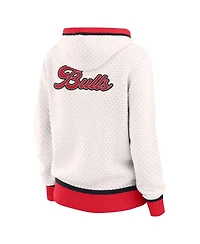 Wear by Erin Andrews Women's White Chicago Bulls Plus Hoodie Sweater