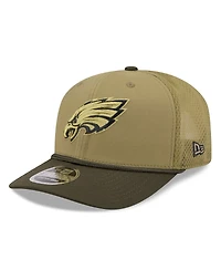 New Era Men's Green Philadelphia Eagles 2025 Salute to Service 9SEVENTY Adjustable Hat