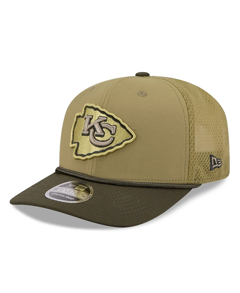 New Era Men's Green Kansas City Chiefs 2025 Salute to Service 9SEVENTY Adjustable Hat