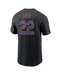 Nike Men's Juan Soto Black New York Mets Fuse Name Number T-Shirt