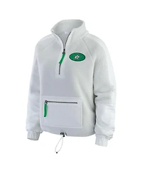 Wear by Erin Andrews Women's Gray Dallas Stars Polar Fleece Quarter-Zip Jacket