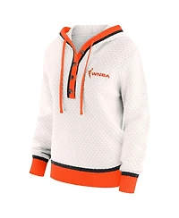 Wear by Erin Andrews Women's Cream Wnba Hooded Sweater