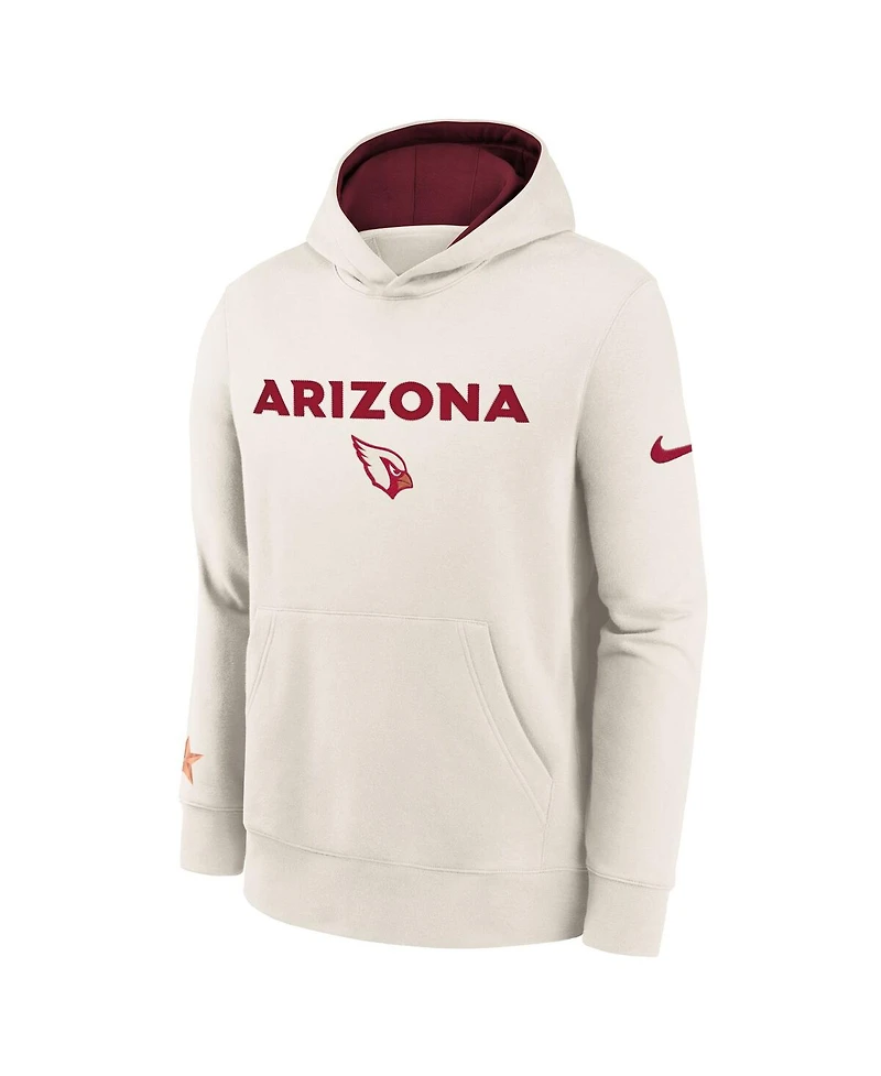 Nike Big Boys and Girls Natural Arizona Cardinals 2025 Rivalries Collection Club Hoodie