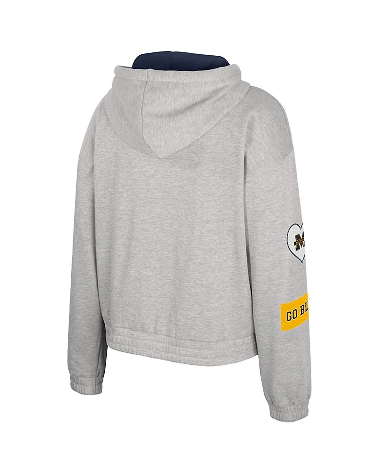 Colosseum Women's Gray Michigan Wolverines Alfie Full-Zip Hoodie Jacket