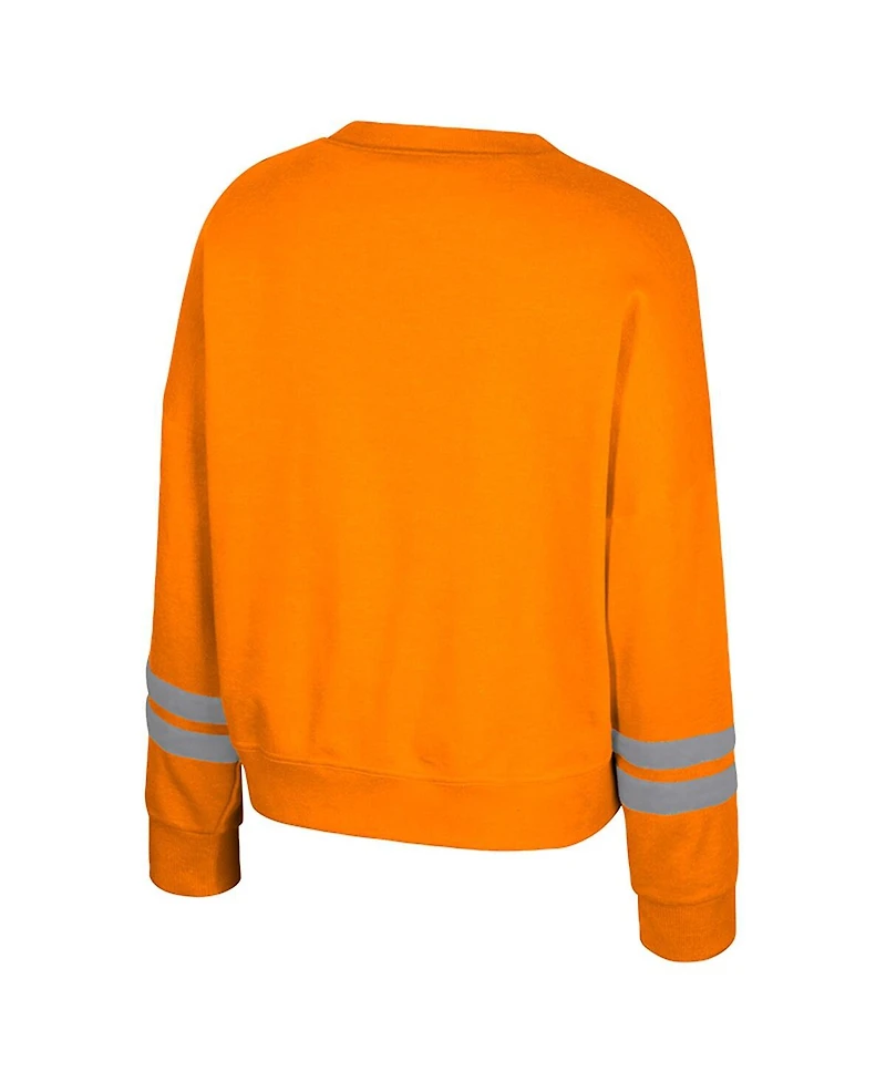 Colosseum Women's Tennessee Orange Volunteers Splashy Crewneck Fleece Sweatshirt