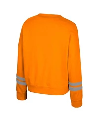Colosseum Women's Tennessee Orange Volunteers Splashy Crewneck Fleece Sweatshirt