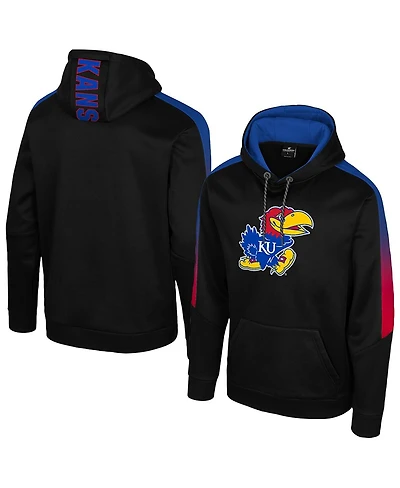 Colosseum Men's Black Kansas Jayhawks the Gang Blackout Hoodie