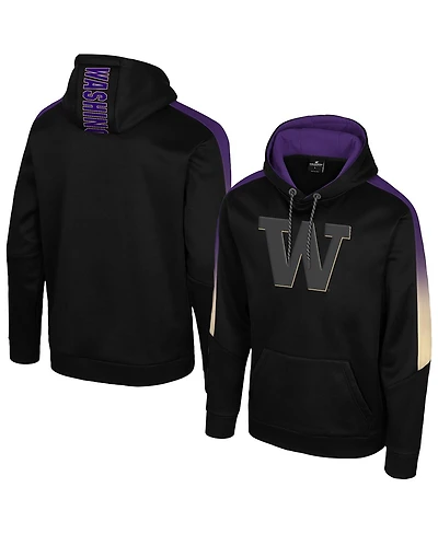 Colosseum Men's Black Washington Huskies the Gang Blackout Hoodie