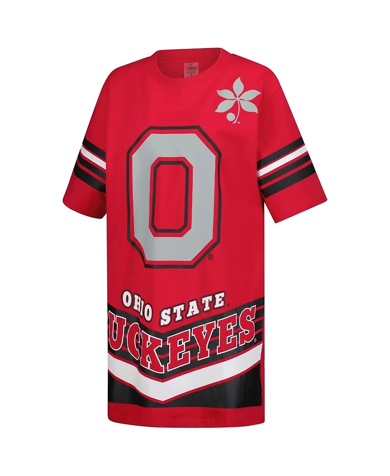 Gameday Couture Women's Scarlet Ohio State Buckeyes Perfect Score Mini T-Shirt Dress