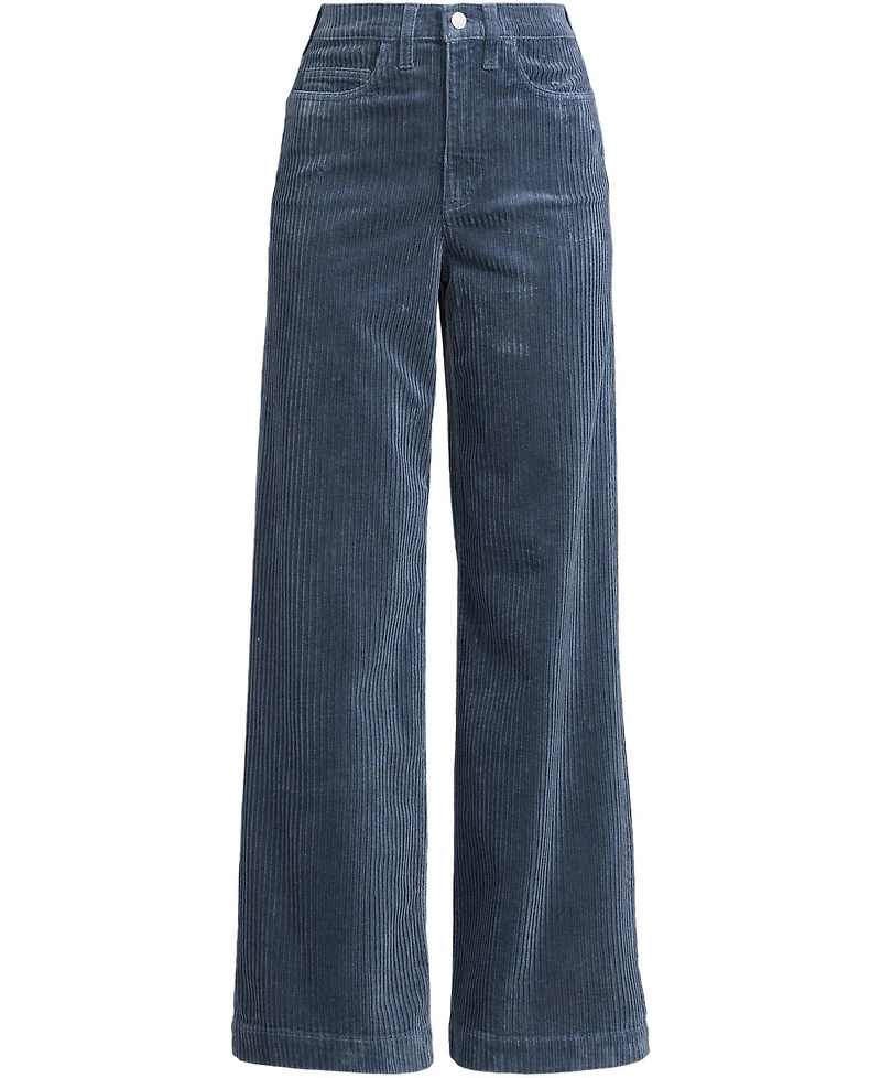 Lands' End Women's High Rise Wide Leg Corduroy Pants